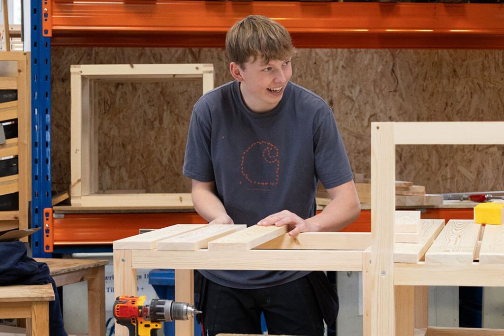 Tømrerelever fra Skive College