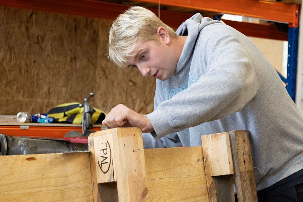 Tømrerelever fra Skive College